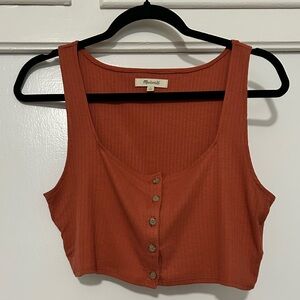 NWOT Madewell Ribbed Bralette Tank Top, Salvaged Barn, Large